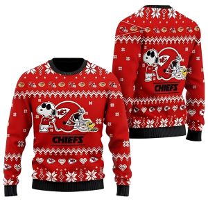 Kansas City Chiefs Cute The Snoopy Show Football Helmet Ugly Sweater