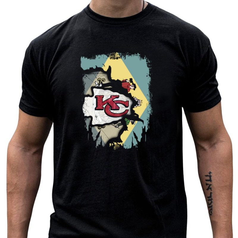 Kansas City Chiefs Delaware Pride Flag Fusion T Shirt T Shirt 1 1