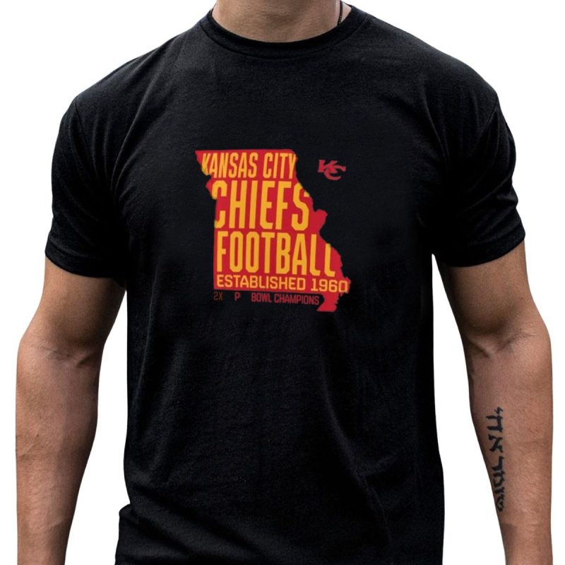 Kansas City Chiefs Football Established 1960 2X Super Bowl Champions T Shirt T Shirt 1 1