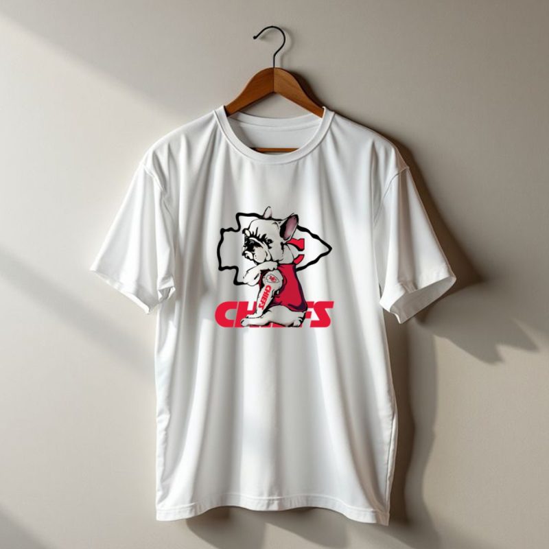 Kansas City Chiefs French Bulldog Fan T Shirt T Shirt 1 1