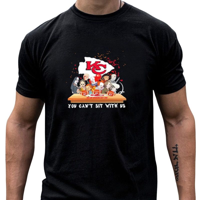 Kansas City Chiefs Halloween Horror Characters You Cant Sit With Us Movie Team T Shirt T Shirt 1 1