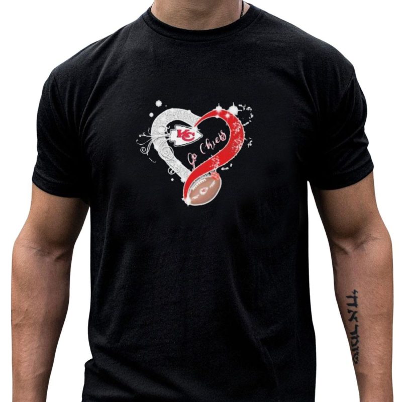 Kansas City Chiefs Heart Football Go Chiefs T Shirt T Shirt 1 1