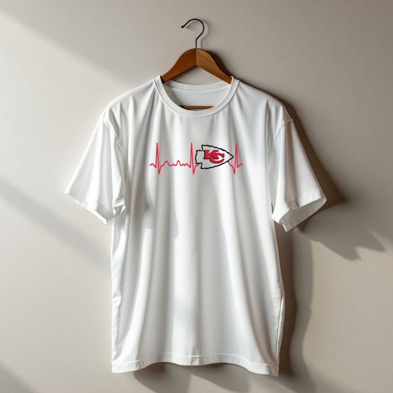 Kansas City Chiefs Heartbeat Ekg T Shirt T Shirt 1 1
