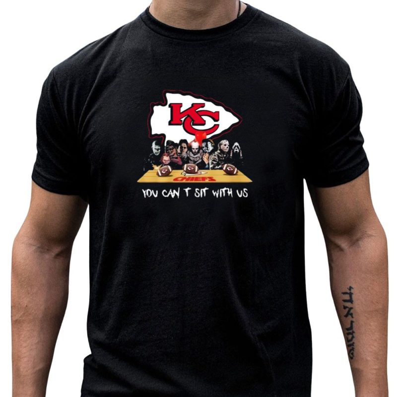 Kansas City Chiefs Horror Characters You Can Sit With Us Halloween T Shirt T Shirt 1 1
