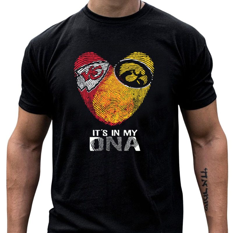 Kansas City Chiefs Iowa Hawkeyes Its In My Dna T Shirt T Shirt 1 1