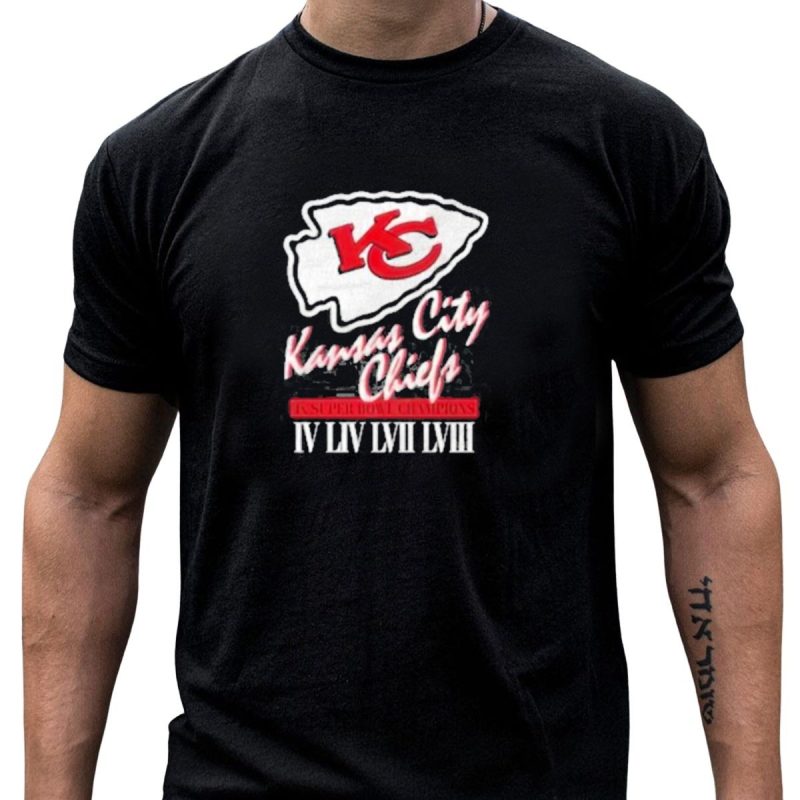 Kansas City Chiefs Kc 4X Super Bowl Champions Iv Liv Lvii Lviii T Shirt T Shirt 1 1