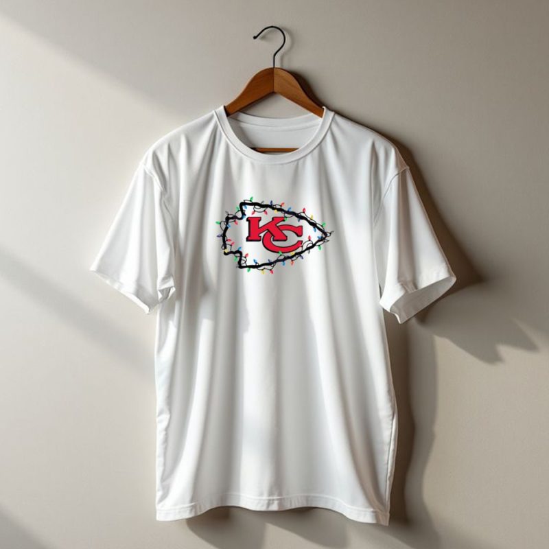 Kansas City Chiefs Kc Logo Christmas Lights T Shirt T Shirt 1 1