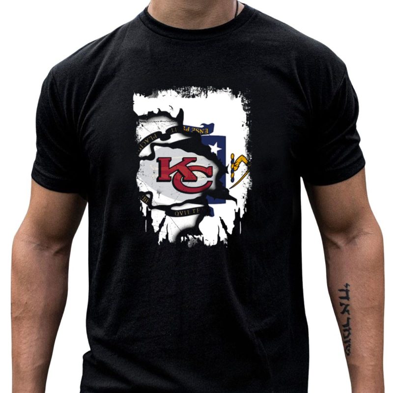 Kansas City Chiefs Massachusetts Flag Unity T Shirt T Shirt 1 1
