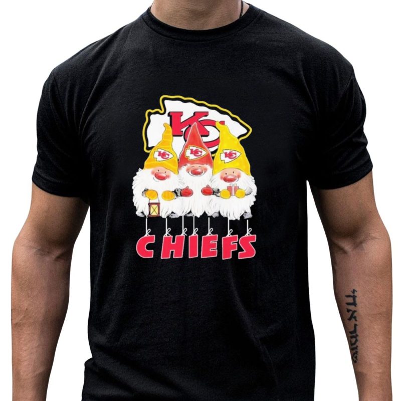 Kansas City Chiefs Merry Christmas Gnomes T Shirt T Shirt 1 1