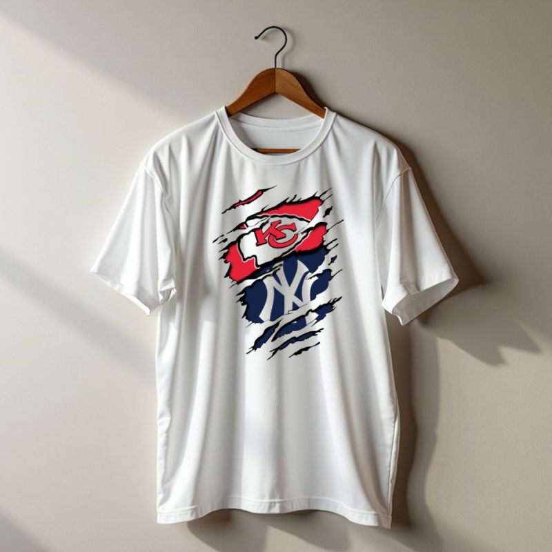 Kansas City Chiefs New York Yankees Combination T Shirt T Shirt 1 1