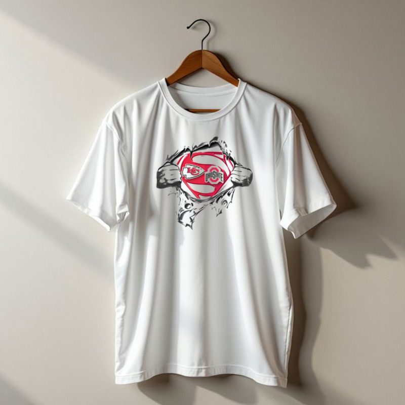 Kansas City Chiefs Ohio State Buckeyes Superman Logo Mashup T Shirt T Shirt 1 1