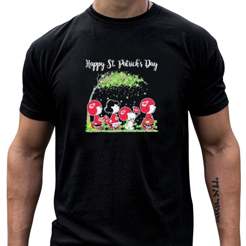 Kansas City Chiefs Peanuts Characters Happy Stkids T Shirt Fpatricks Day T Shirt T Shirt 1 1