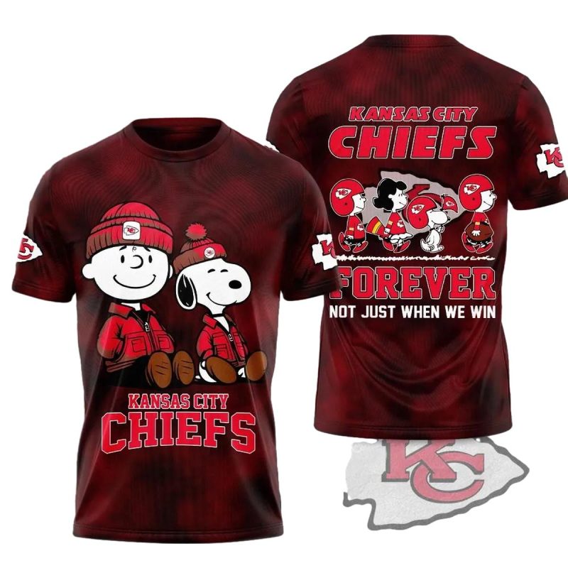 Kansas City Chiefs Peanuts Loyalty Forever Aop Shirt