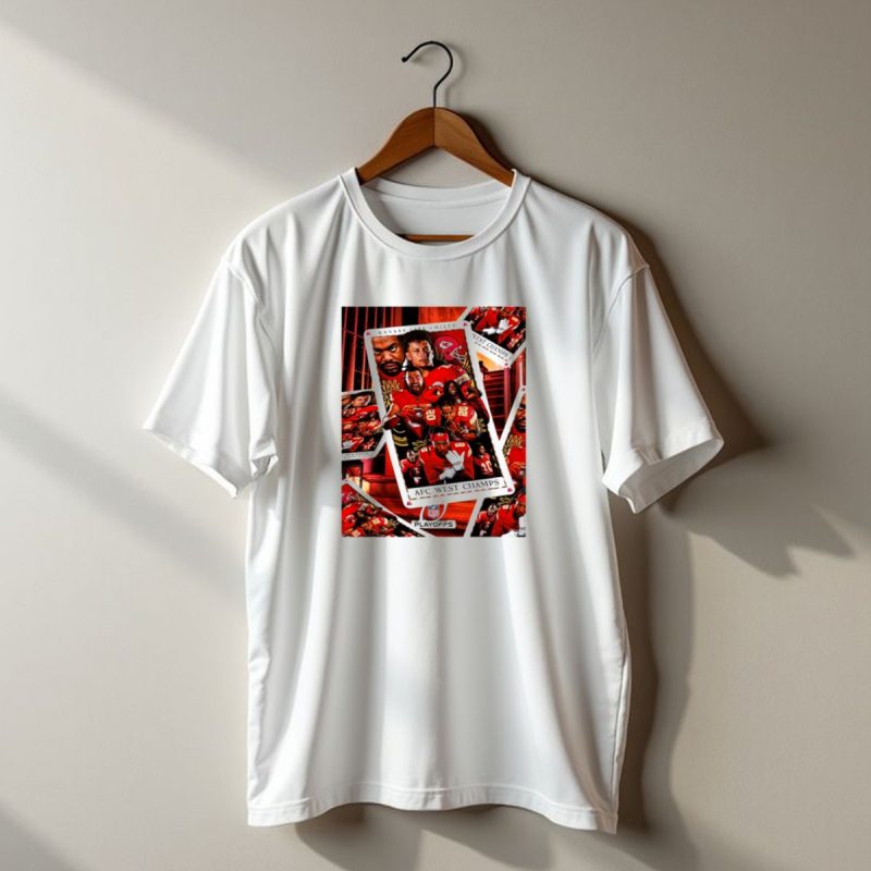 Kansas City Chiefs Playoffs Afc West Champs Playing Cards Collage T Shirt T Shirt 1 1