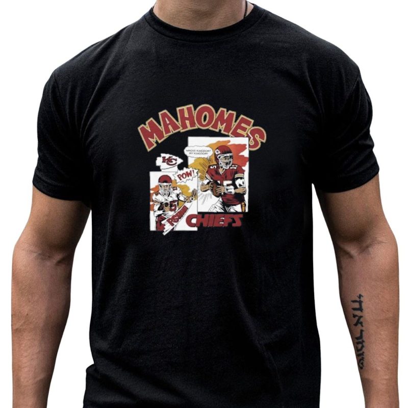 Kansas City Chiefs Pow Mahomes Comic Book Whose Kingdom My Kingdom T Shirt T Shirt 1 1