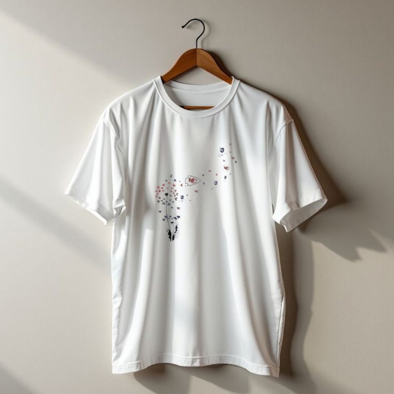Kansas City Chiefs Royals Logos Dandelion Hearts T Shirt T Shirt 1 1