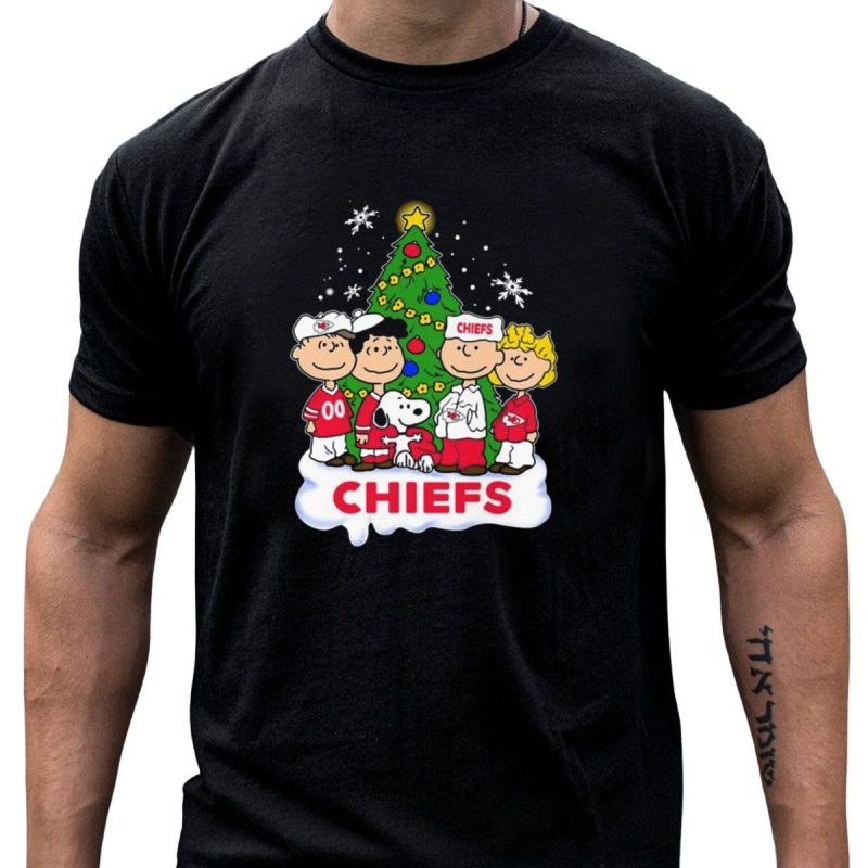 Kansas City Chiefs Snoopy Peanuts Christmas Chiefs Holiday T Shirt T Shirt 1 1
