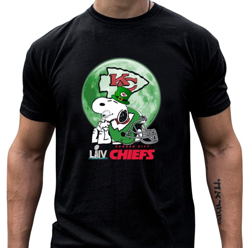 Kansas City Chiefs Snoopy St Patricks Day Liv Super Bowl Moon T Shirt T Shirt 1 1