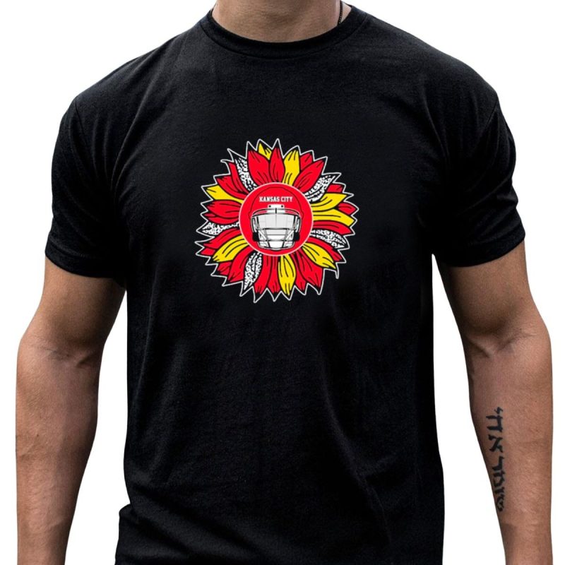 Kansas City Chiefs Sunflower Football Helmet T Shirt T Shirt 1 1