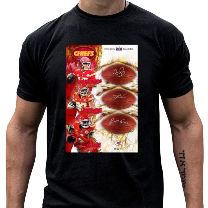 Kansas City Chiefs Super Bowl Champions Mahomes Kelce Jones Football T Shirt T Shirt 1 1