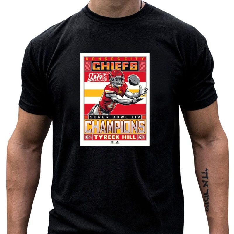 Kansas City Chiefs Super Bowl Liv Champions Tyreek Hill 100 T Shirt T Shirt 1 1