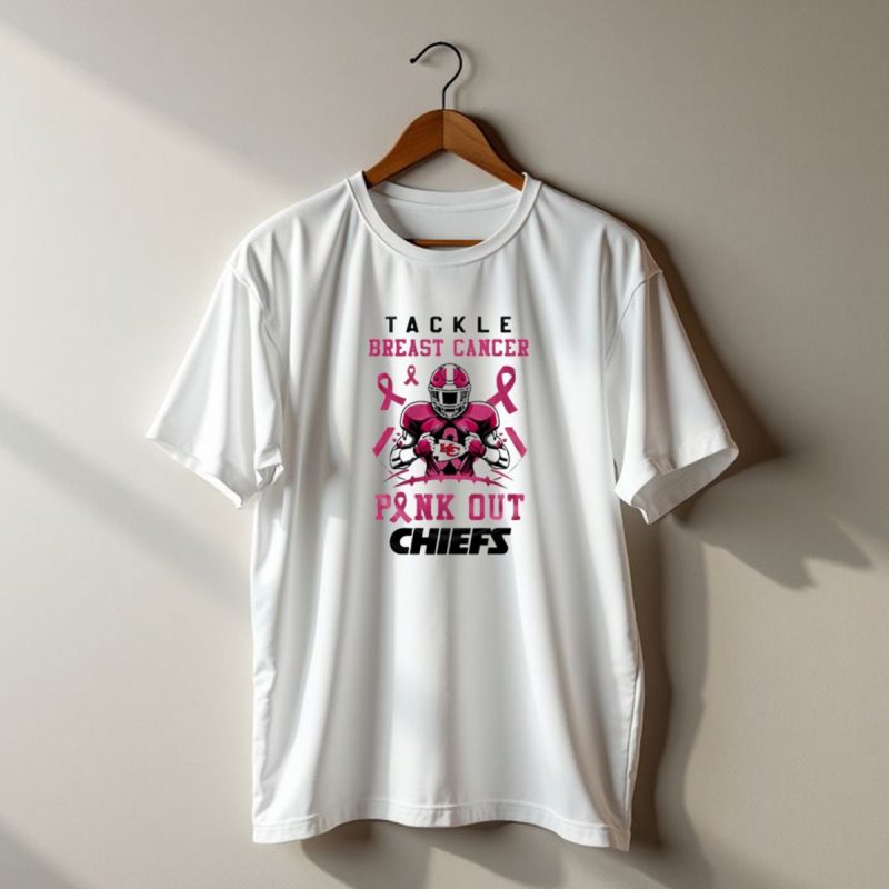 Kansas City Chiefs Tackle Breast Cancer Pink Out T Shirt T Shirt 1 1