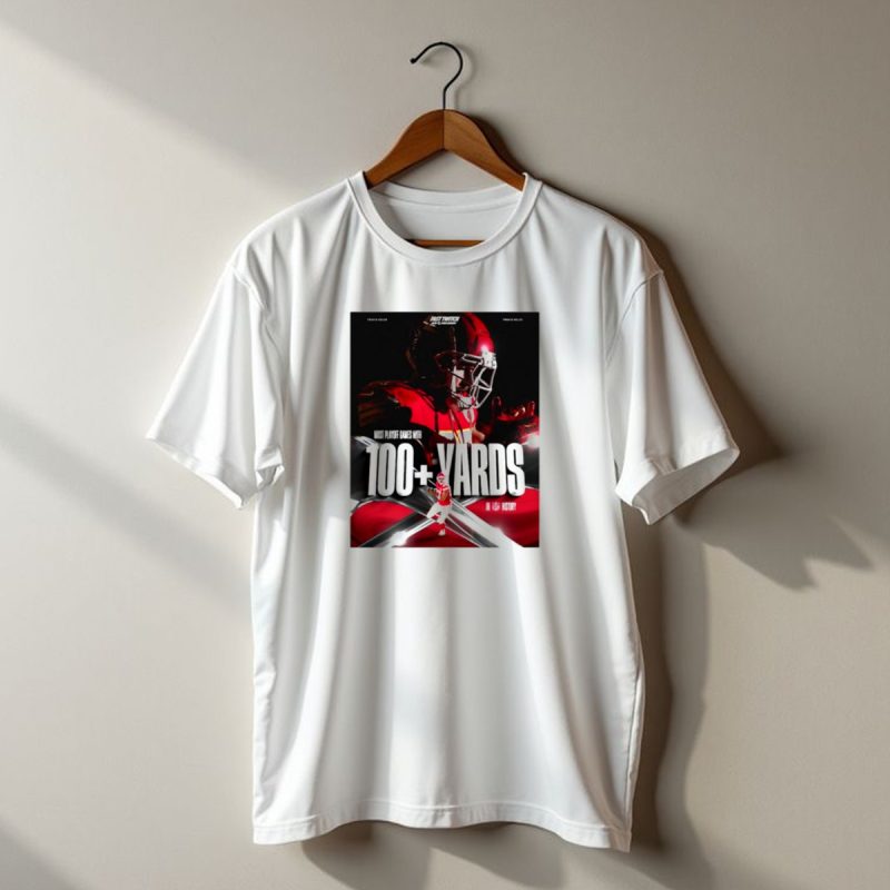 Kansas City Chiefs Travis Kelce Most Playoff Games With 100 Yards In History T Shirt T Shirt 1 1