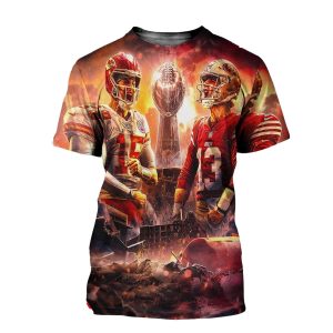 Kansas City Chiefs Vs San Francisco 49ers We Got A Rematch In Super Bowl Lviii AOP T-Shirt