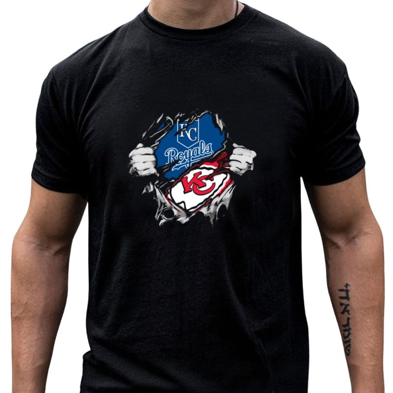 Kansas City Royals Chiefs Kc Logo Fan Fusion T Shirt T Shirt 1 1