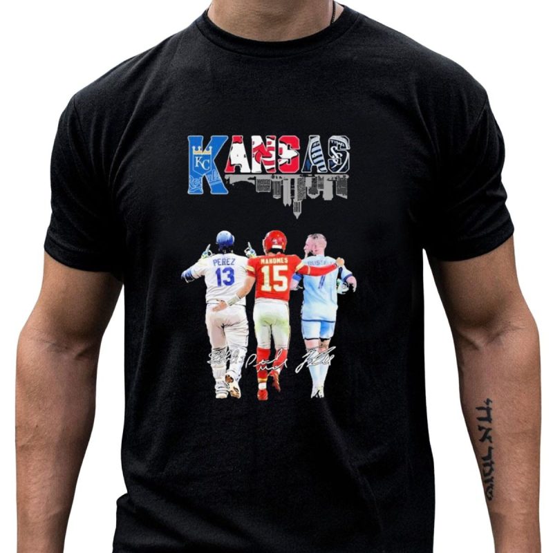 Kansas City Royals Perez Chiefs Mahomes Sporting Russell Skyline T Shirt T Shirt 1 1