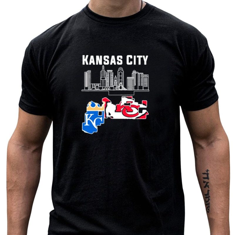 Kansas City Skyline Kc Chiefs Royals Map T Shirt T Shirt 1 1