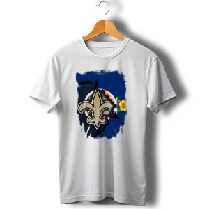 Kansas Sunflower And Saints Fleur De Lis Harmony Together T Shirt