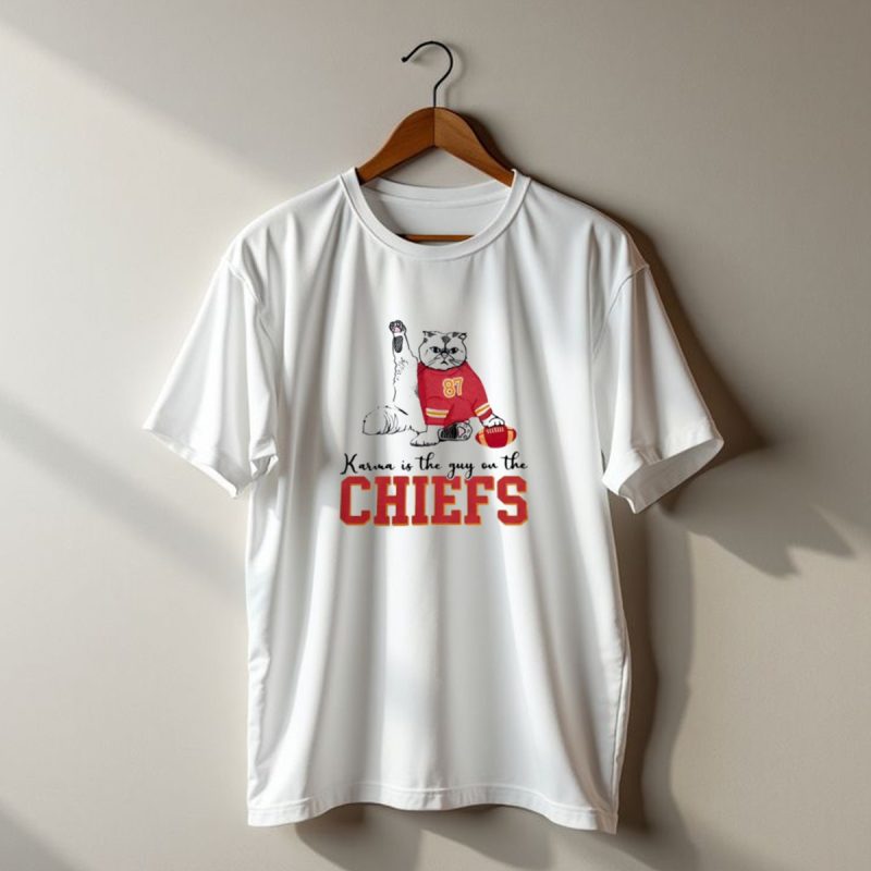 Karma Is The Guy On The Chiefs 87 Cat Football T Shirt T Shirt 1 1