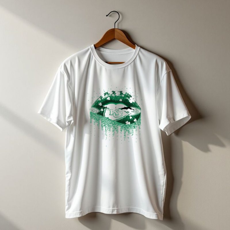 Kc Chiefs Clover Lips Stkids T Shirt Fpatricks Day T Shirt T Shirt 1 1