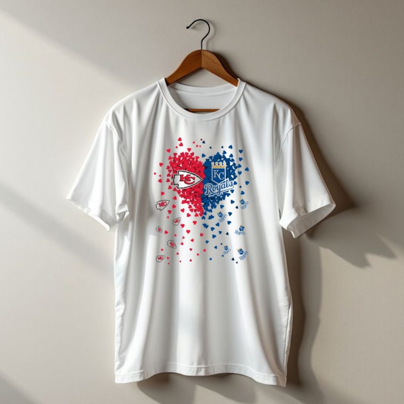 Kc Chiefs Royals Heart Logo Hearts T Shirt T Shirt 1 1