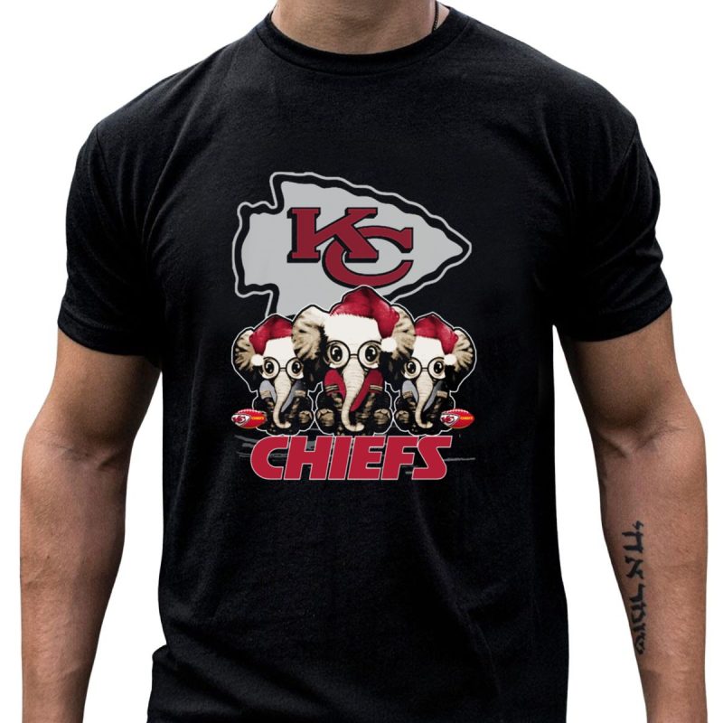 Kc Chiefs Xmas Elephants Football Holiday Edition T Shirt T Shirt 1 1