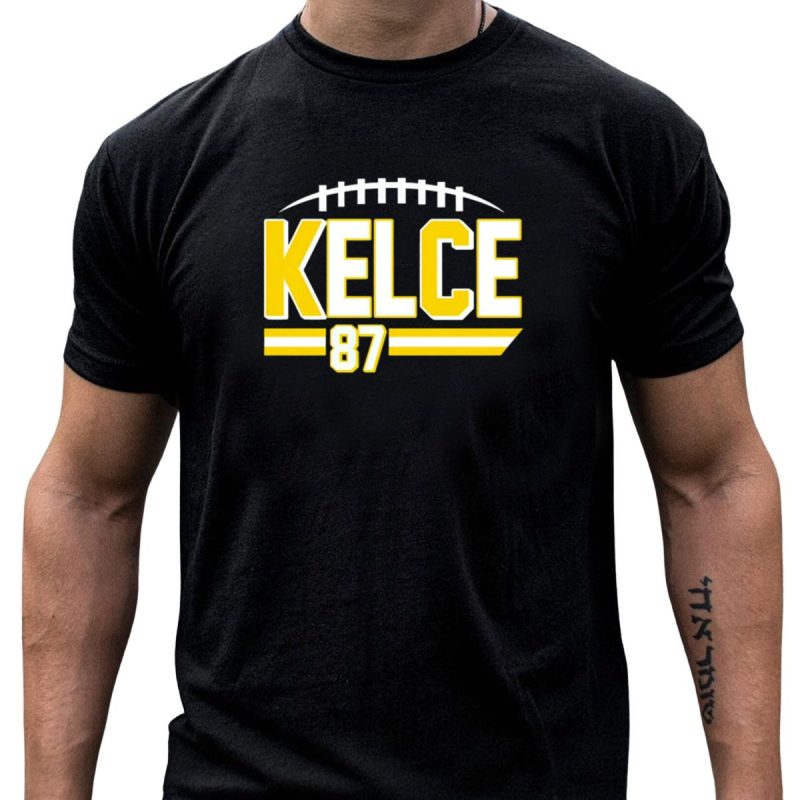 Kelce 87 Chiefs Football Team Icon Yellow Graphics T Shirt T Shirt 1 1