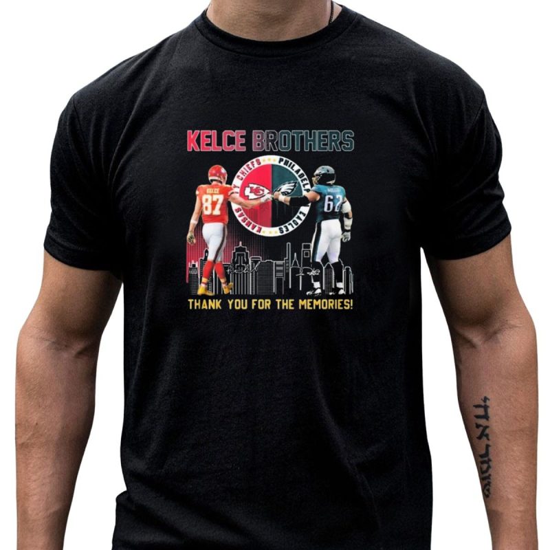 Kelce Brothers Chiefs Vs Eagles Thank You For The Memories T Shirt T Shirt 1 1