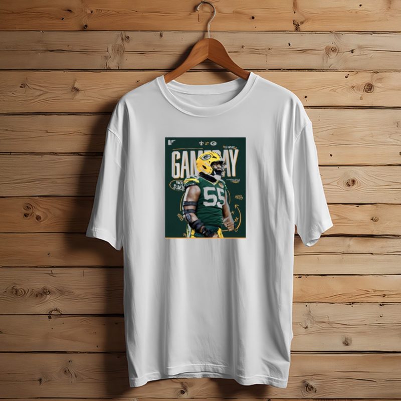 Kingsley Enagbare New Orleans Saints At Green Bay Packers Gameday Lambeau Field Pack Go Back T Shirt T Shirt 1 1