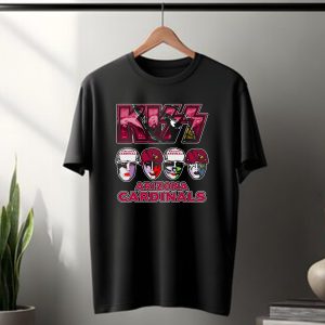 Kiss Arizona Cardinals Rock Band Face Paint Helmet T-Shirt