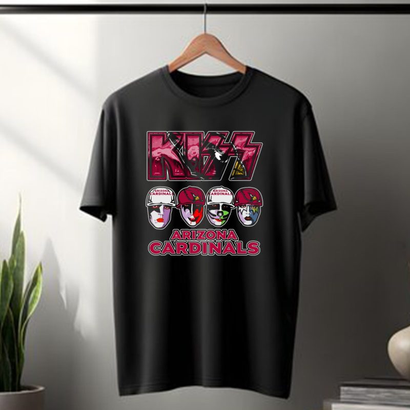 Kiss Arizona Cardinals Rock Band Face Paint Helmet T Shirt 1 T Shirt 1
