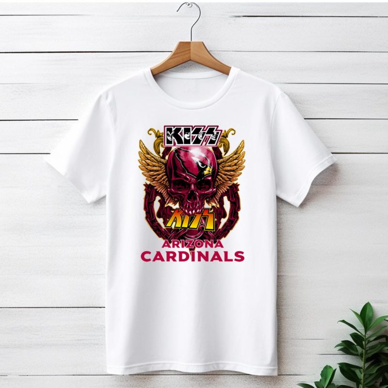 Kiss Arizona Cardinals Skull Wings T Shirt 1 T Shirt 1