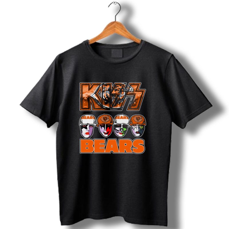 Kiss Chicago Bears Facepaint Helmet T Shirt 1 T Shirt 1