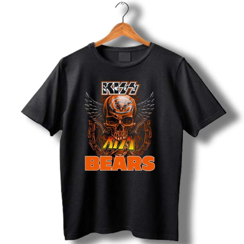 Kiss Chicago Bears Skull Wings T Shirt 1 T Shirt 1