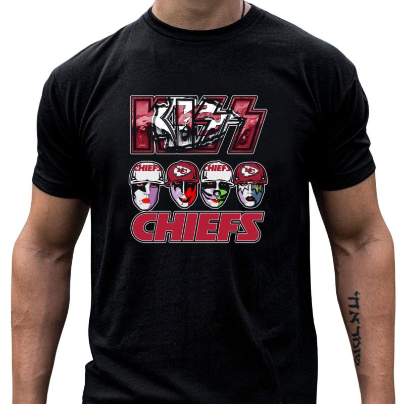Kiss Chiefs Kansas City Chiefs Logo Face Paint T Shirt T Shirt 1 1