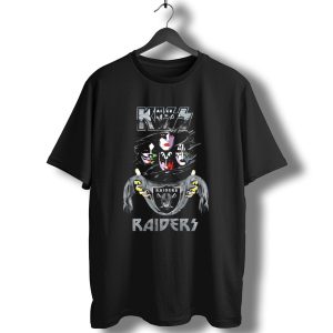 Kiss Oakland Raiders Rock Band Football Fan T-Shirt