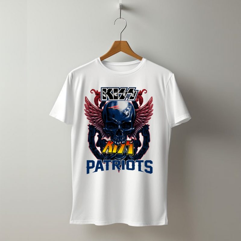 Kiss Patriots Skull With Wings New England Patriots T Shirt T Shirt 1