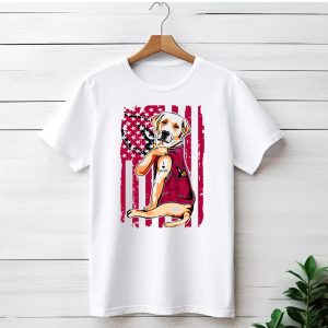 Labrador Retriever I Love Mom Arizona Cardinals Fan T-Shirt