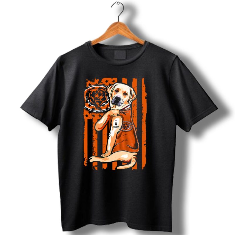 Labrador Retriever I Love Mom Chicago Bears T Shirt 1 T Shirt 1