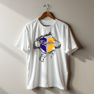 Lakers Baltimore Ravens Heart In My Hands T-Shirt